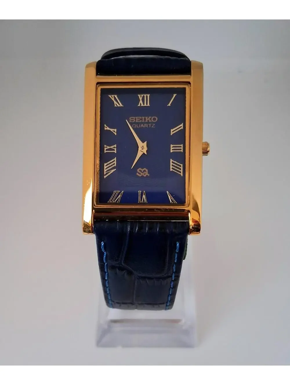 Men's Vintage Tank Leather Wrist Watch RARE